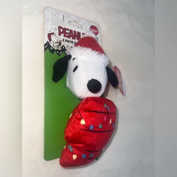 Peanuts Snoopy Holiday Dog Toys 2-Pack Squeaker Plush NWT - Picture 2 of 5